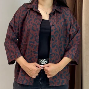 شومیز باکسی پلنگی (پک 4 عددی)
