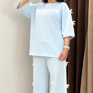 ست تیشرت و شلوار پاپیونی (پک 4 عددی)