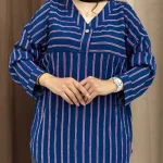 تونیک مانتویی یقه هفت ۲دکمه (پک 6 عددی)