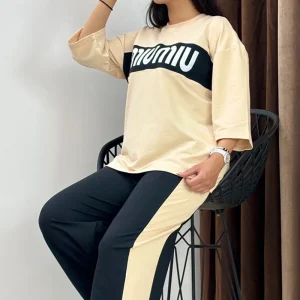 ست تیشرت و شلوار miu miu (پک 4 عددی)