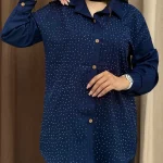 شومیز مانتویی جلو نگین (پک 3 عددی)