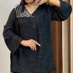 تونیک مانتویی منجاق دوزی (پک 2 عددی)