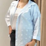 شومیز مانتویی شیشه ای طرح توپی (پک 4 عددی)