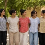 تیشرت آستین سرخود یقه دکمه شکوفه (پک 4 عددی)