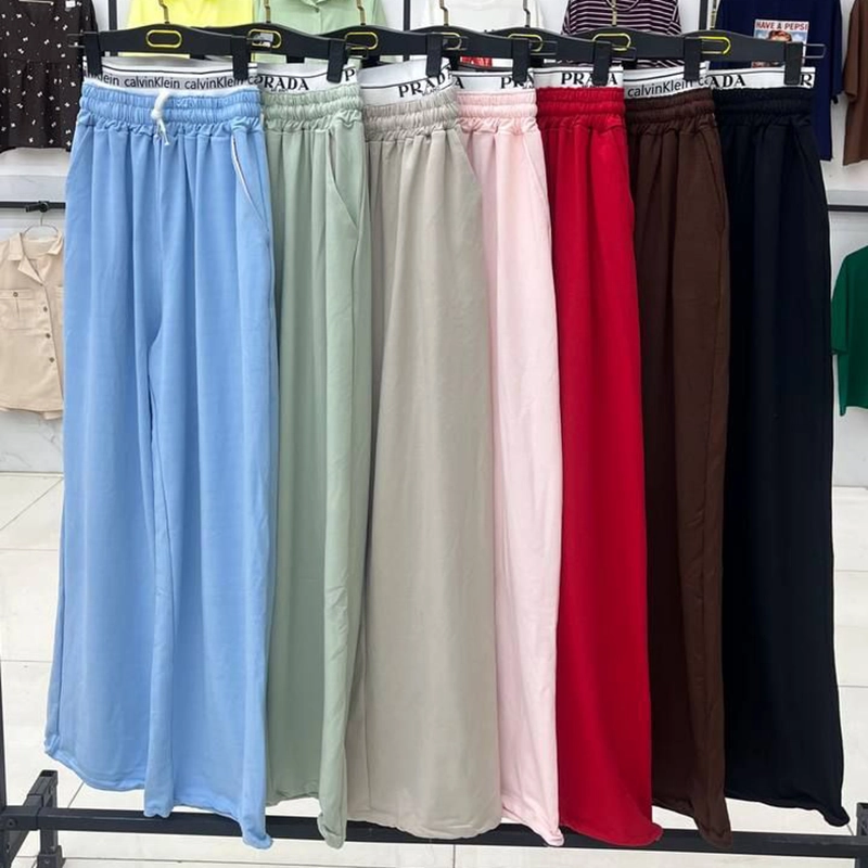 شلوار بگ کمرکش کلوین (پک 4 عددی)