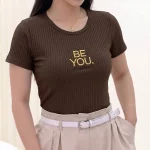 کراپ تیشرت گلدوزی Be You (پک 6 عددی)